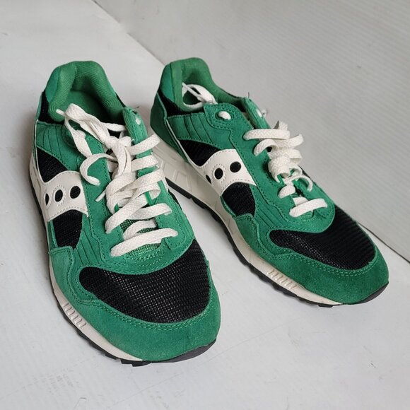 Saucony Shadow 5000 Green White Black Leather Sneaker Shoes S70404 Men\'s size 10 main image 7